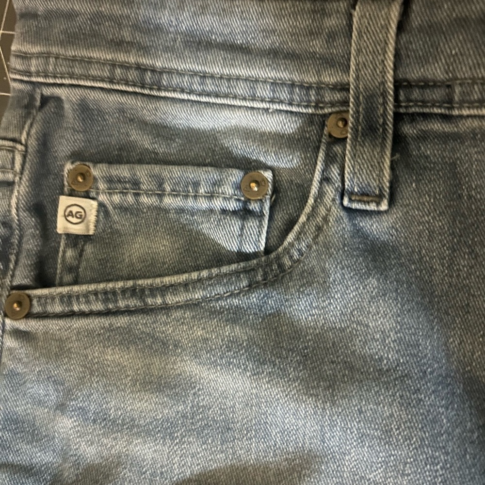 AG Adriano Goldschmied Light Blue Men's Straight Jeans - Picture 5 of 9